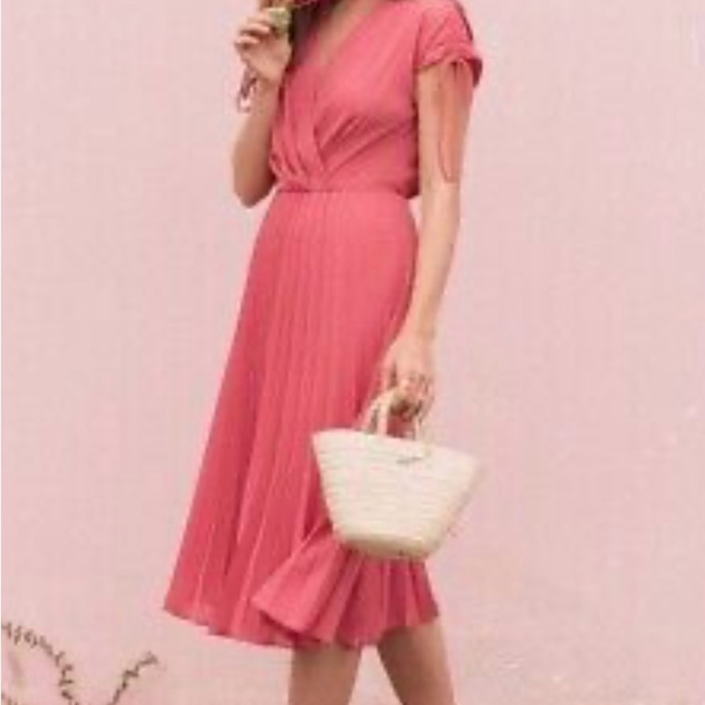 Gal Meets Glam Coral Pink Midi Dress